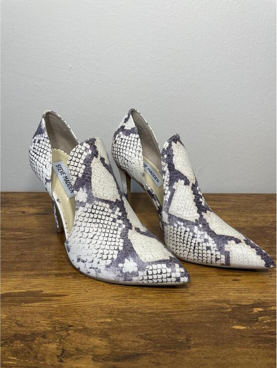 Steve Madden Shoes - DOLLY Natural Snakeskin Pointed Toe Stiletto Pump 6.5 norm